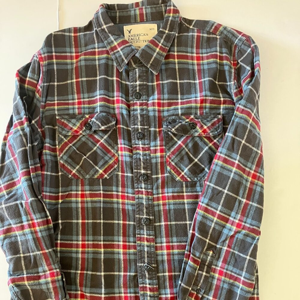 AMERICAN EAGLE MEN'S FLANNEL SHIRT